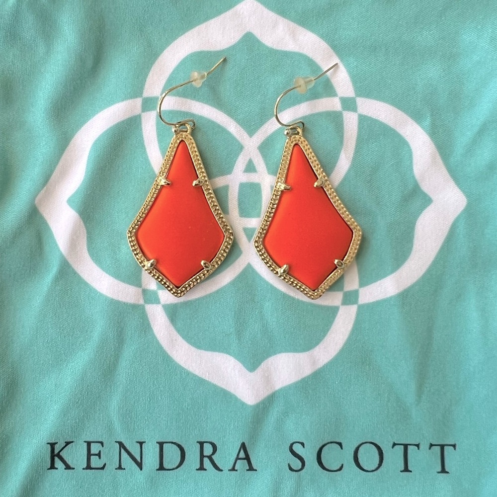 Kendra Scott Alex Gold Drop Earrings in Orange